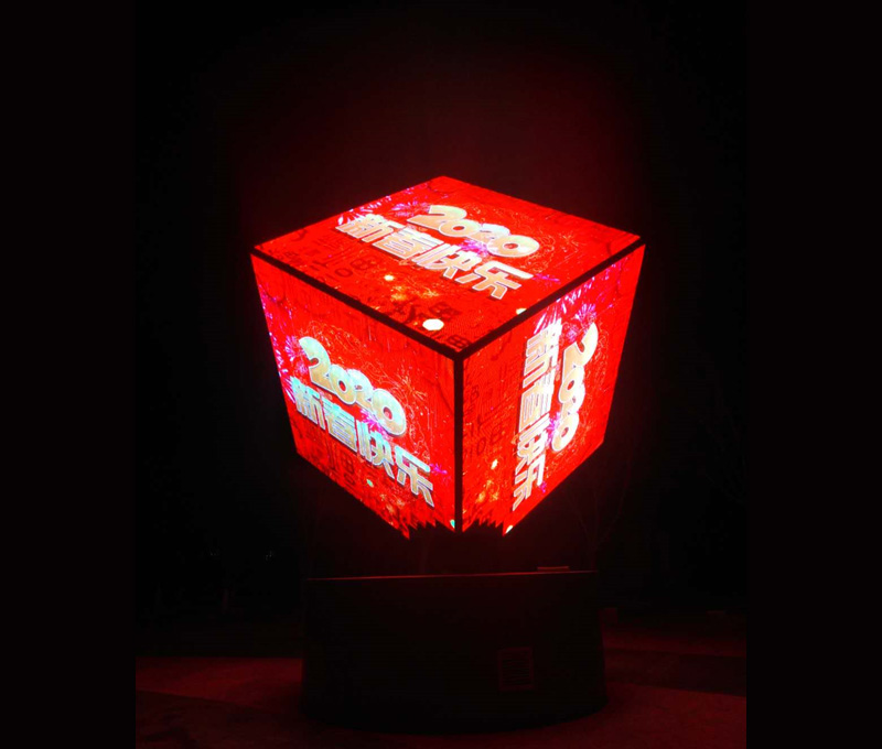 Ningxia Yinchuan Flower Expo Center hexahedron outdoor P6 